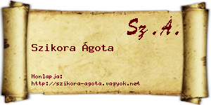 Szikora Ágota névjegykártya
